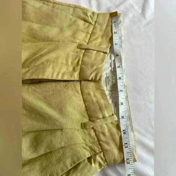Wilfred Aritzia Yellow Linen Blend Wide Leg Pant Women's Size 00 - Picture 9 of 9